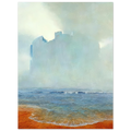 Zdzisław Beksiński Mistbound Citadel Poster | Surreal Coastal Landscape Art