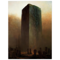 Zdzisław Beksiński Cemetery Monolith Poster | Dark Surreal Gothic Art