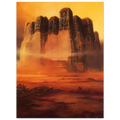 Zdzisław Beksiński Amber Citadel Poster | Dark Surreal Architecture Art