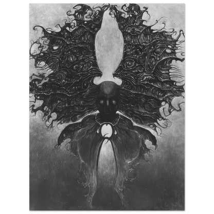Zdzisław Beksiński, Zdzislaw Beksinski, Beksinski Art, Beksinski Canvas Print, Winged Creature Art, Dark Surrealism, Gothic Surreal Art, Surreal Creature Art, Dark Fantasy Art, Black and White Art, Polish Art, Canvas Wall Art, Gothic Wall Art