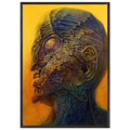Zdzisław Beksiński Surreal Cyborg Portrait Framed Print | Dark Fantasy Art