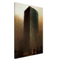 Zdzisław Beksiński Haunted Monolith Canvas Print | Gothic Landscape Art