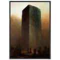 Zdzisław Beksiński Forgotten Graveyard Framed Print | Dark Surreal Wall Art