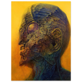 Zdzisław Beksiński Mechanical Head Poster | Dark Biomechanical Surreal Art