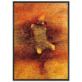Zdzisław Beksiński Fiery Organic Form Framed Print | Dark Abstract Art